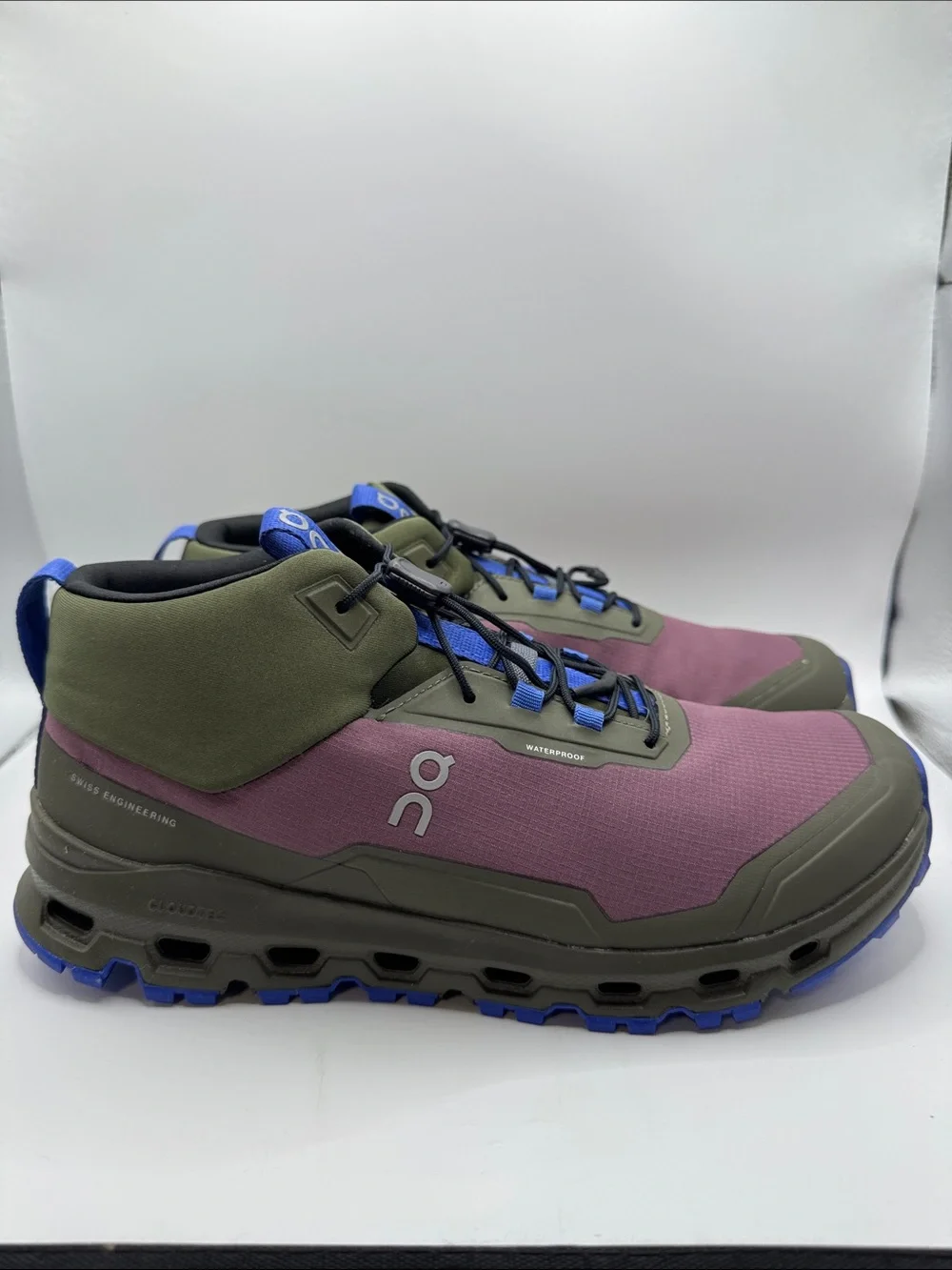 On Running Cloudchoro Mid Waterproof youth Shoe — Purple/Olive